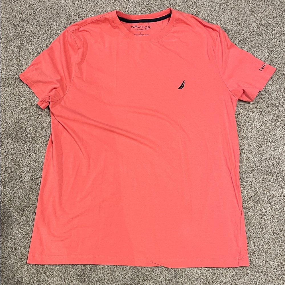 Nautica Men's Bright Coral Tee